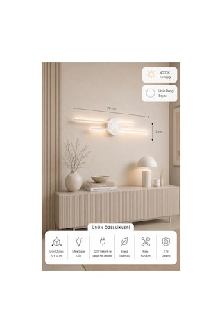 Mino Modern Led Duvar Apliği Günışığı Beyaz