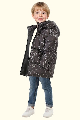 Erkek Çocuk Çıkabilir Kapüşonlu Su Ve Rüzgar Geçirmez Kışlık Şişme Mont & Kaban & Parka Siyah