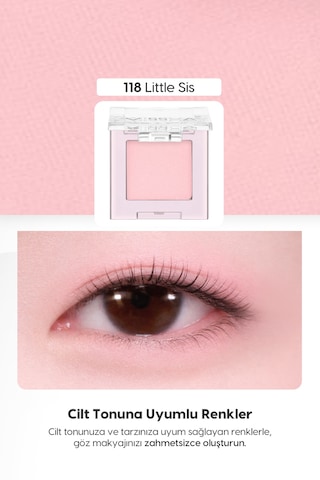 Yumuşak Dokulu, Dökülme Yapmayan Mat Tekli Göz Farı Modern Shadow Matte 118 Little Sis