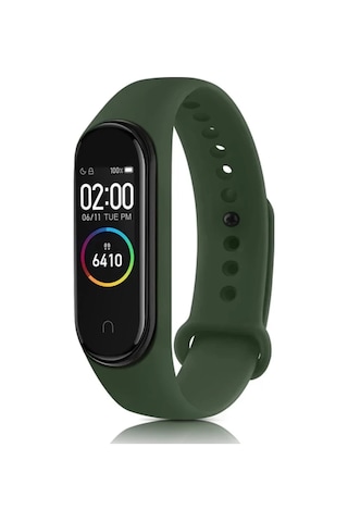 Kahveci.store Mi Band 7 Uyumlu Klasik Kordon - Haki Yeşil 22