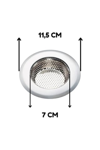 Paslanmaz Çelik Lavabo Süzgeci, 11.5 Cm, Büyük Boy, Evye Süzgeci,