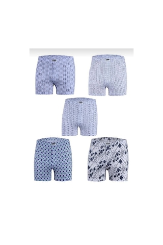 Yıldız 35 Erkek Battal Desenli Penye Boxer 6 Adet Çok Renkli