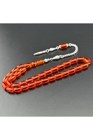 Kaliteli Ateş Kehribar Tesbih Hcz-model Kgıtymer Turuncu