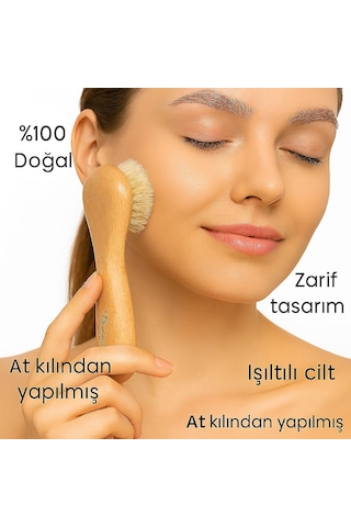 3'lü Bakım Seti At Kılı Yüz Fırçası+ Büyük Ahşap Tarak+saplı Ahşap Tarak 001