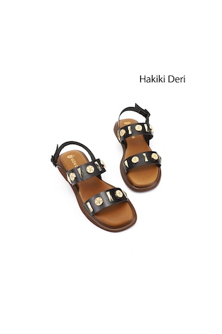 Gönderi(R) Gönderi R Kadın Siyah Aksesuarlı Hakiki Deri Sandalet Dyza55945128