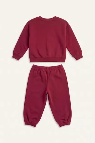 Defacto Pamuklu Regular Fit Uzun Kollu Üst Lastikli Paça Alt 2li Takım Kız Bebek I2904a526aupn39 Pembe-pn39