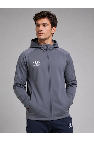 Umbro Potter Hooded Erkek Antrasit Fermuarlı Kapüşonlu Spor Sweatshirt - Fc0502
