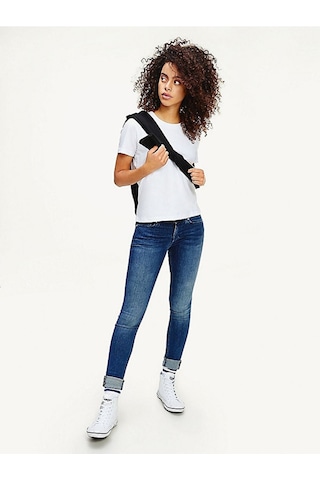 Tommy Hilfiger Tommy Hılfıger Kadın T-shırt Dw0dw09198-ybr Dw0dw09198-ybr Beyaz