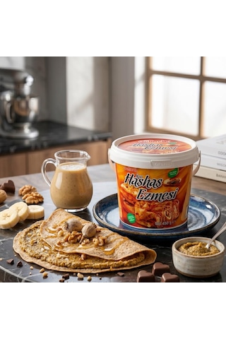 Sarı Haşhaş Ezmesi 450 Gr Geleneksel Yoğun Aromalı Kahvaltılık Ezme