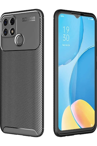 Oppo A15 Kılıf Zore Negro Karbon Tasarım Silikon Kılıf