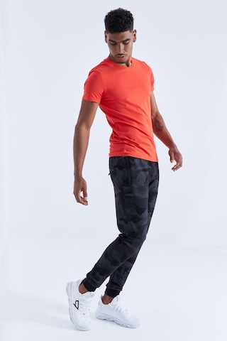 Tommy Life Siyah Kamuflaj Kamuflaj Desenli Dar Kalıp Jogger Erkek Eşofman Alt - 84754 Siyah