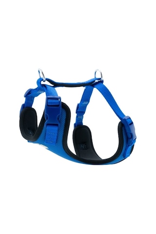 Doggie Havalı Ped Dokuma Göğüs Tasması Royal Blue 1.5 x 40-50 CM Mavi