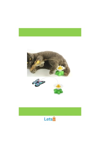Hareketli Kelebek Pilli Kedi Oyuncağı 20 Cm