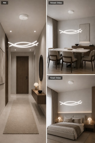 AvizeGO Tavis Led Sarkıt Avize Beyaz Işık