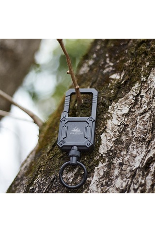 Geeksen Alüminyum Manyetik Anahtar Zinciri, Geniş Uzaklıkta Uzayabilir, Outdoor Seyahat İçin Çanta/belt Takımı, Siyah Çok Renkli