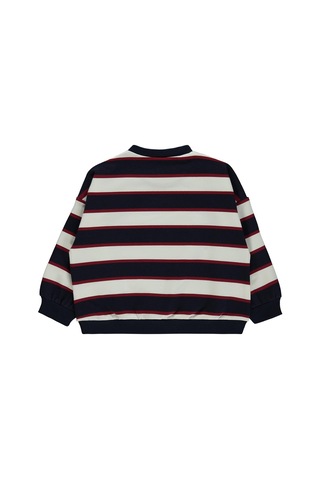 Civil Baby Çizgili 6-18 Ay Sweatshirt Lacivert