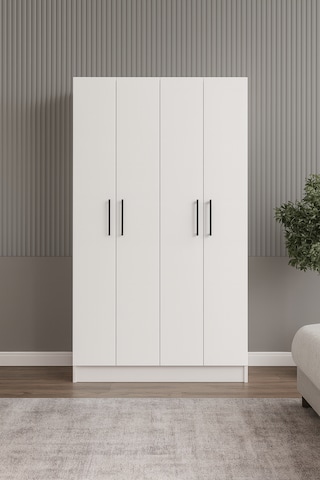Modern 4 Kapaklı Gardırop Beyaz
