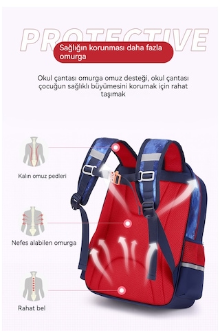 Happy Childhood Yeni Okul Çantası İlk Ve Kız 1-3-6. Büyük Kapasiteli İngiliz Tarzıçocuk Sırtçantası Zarif Mor