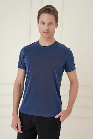 Efor Comfort Fit Bisiklet Yaka Modal Kısa Kol Casual Lacivert Tişört Ts 895 Lacivert