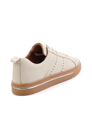 Bambi Bej Hakiki Deri Erkek Sneaker E01082009503