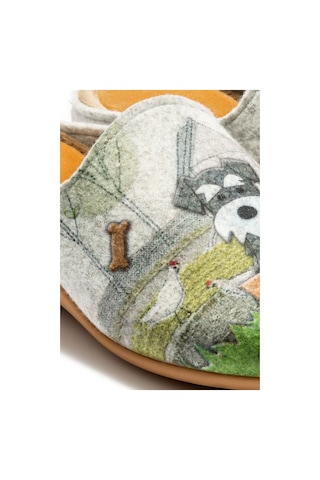 Twigy Köpek Kadın Ev Terliği Gri 36/41 CC0149D Çok Renkli
