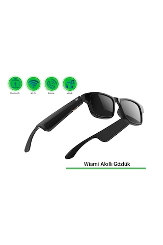 Wiami Akıllı Güneş Gözlüğü Siyah