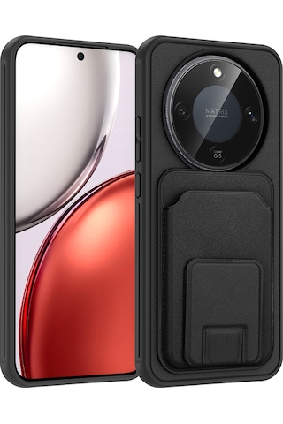 Honor Magic 8 Lite 5g Kılıf Kartlıklı Tpu Bikart Kılıf Siyah