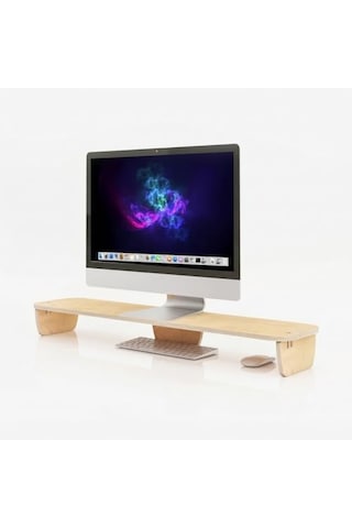 Nita Monitör Standı Ergonomik Monitör Yükseltici, Depolama Alanlı Minimalist Masa Düzenleyici