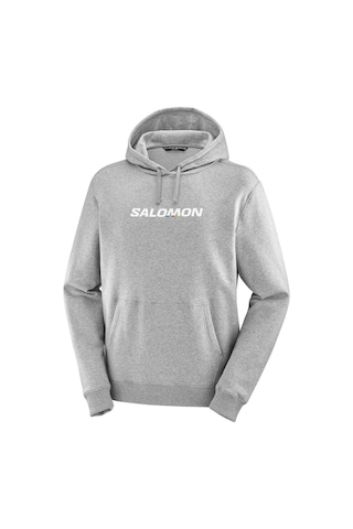Salomon Salomon Sal Logo Perf Hoodie Erkek Gri Sweatshirt 1009 Gri