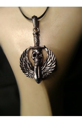 Gümüş Kaplama Kanatlı Kolye Erkek & Kadın Unisex Gümüş