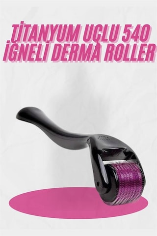Dermaroller - 558 - Titanyum 540 Iğneli 1 Mm Saç Kaş Sakal Serum - Csmo-tex - Kullanıma Uygun