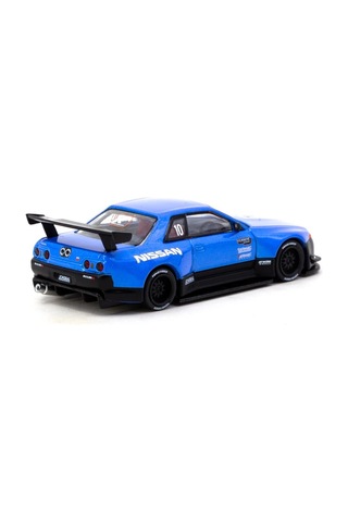 Tarmac Works 1:64 Nissan Skyline R32 Widebody Jon Sibal 10th Anniversary Model Araba Mavi