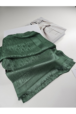 Miorel Scarfs Yeni Sezon Cd Kaşmir İpek Şal 4 Mevsim Fular Silk Scarfs Shawl Hijab Yeşil