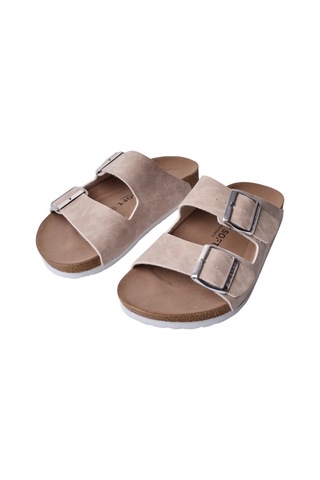 Kindep Fly Soft Çift Toka S902 Uniseks Terlik Bej Bej