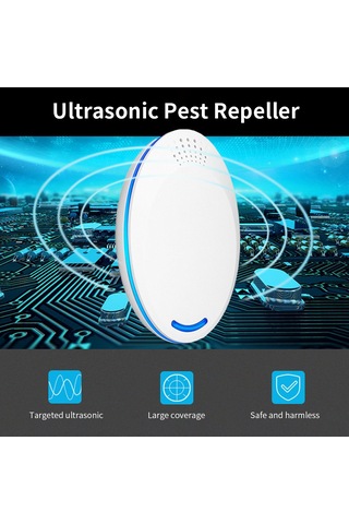 Leezsing "2'li Paket Ultrasonik Böcek Ve Fare Kovucu - 861 M² Etkili, Gece Lambalı, Ev Ve Ofis İçin"