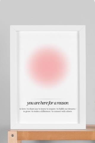 You Are Here For A Reason Çerçeveli Tablo Aura Enerji Renkleri - Burada Bir Sebep İçin Varsın