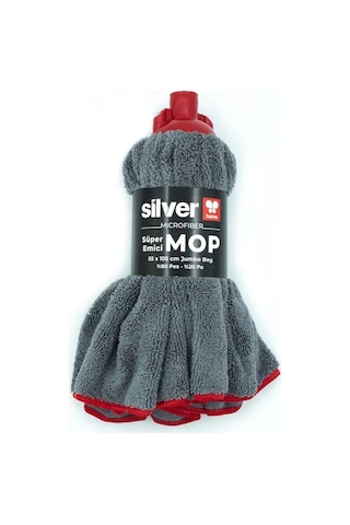 Silver Home Mikrofiber Jumbo Boy Yedek Mop Paspas Ucu Başlığı 5'li 105 x 55 CM