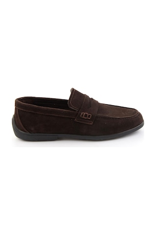 Kahve Hakiki Deri Erkek Loafer Ayakkabı E01054408202 Kahve
