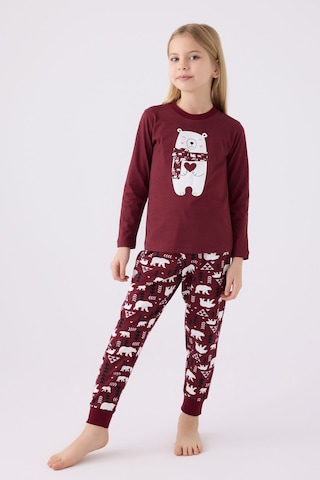 Arnetta Kız Çocuk Bordo Pijama Takımı Bordo