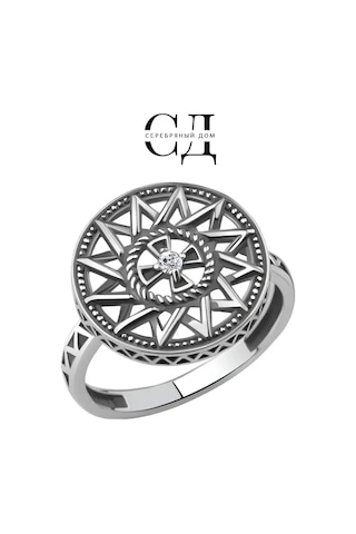 Serebranyj Dom 925 Ayar Gümüş Hristiyanlık Yüzüğü 26949431 Gri