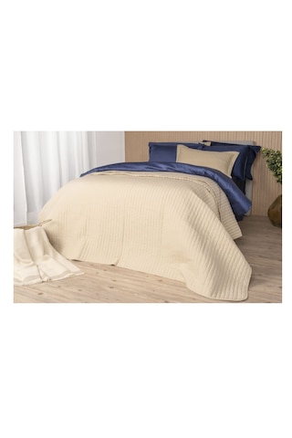 İşbir Yatak Milano Classic Royal Blue 240 Tc Armürlü Pamuk Saten Çift Kişilik Nevresim Takımı Renkli