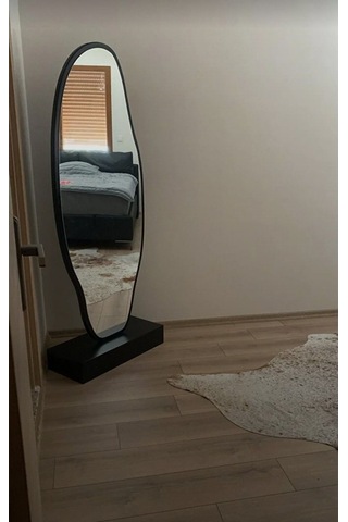 Asimetrik Ayna, Ultralüx Boy Aynası, Asimetrik Boy Aynası 188x66 180 X 65 Siyah
