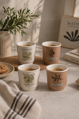 Akayev Art 4lü Espresso Bardağı Çok Renkli