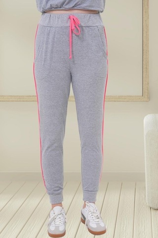 Mecit Pijama Mecit 6200 Bayan Gri Spor Uzun Kollu Pijama Takımı Gri