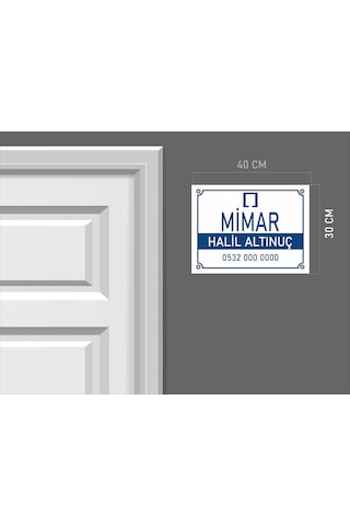 Kişiye Özel Mimar Pvc Levha 40x30 Cm