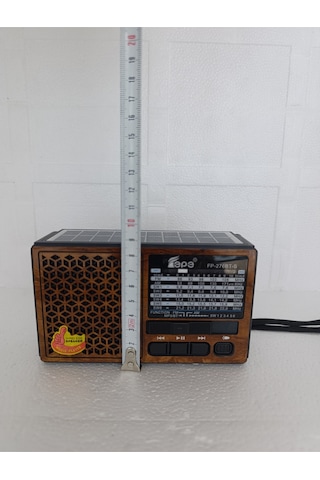 Solar Fm Radyo Bluetooth Hoparlör Mp3 Çalar Usb.tf.aux Çalar El Feneri - Kahverengi- Tek Ebat