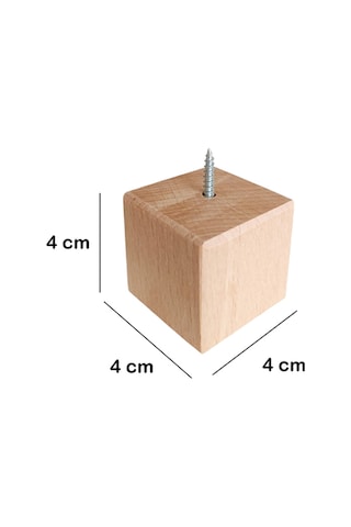 Masa - Mobilya - Ünite - Koltuk- Kanepe- Ahşap Ayak Takoz Yükseltici - 4 Cm Boyasız - Ham