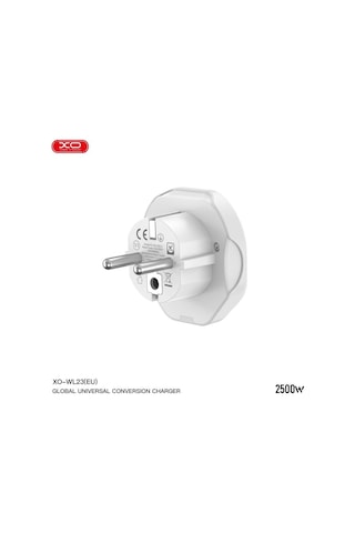 Xo Wl23 Eu 2500w Universal Priz Dönüştürücü Eu Priz / Us-uk-au Fiş Uyumlu