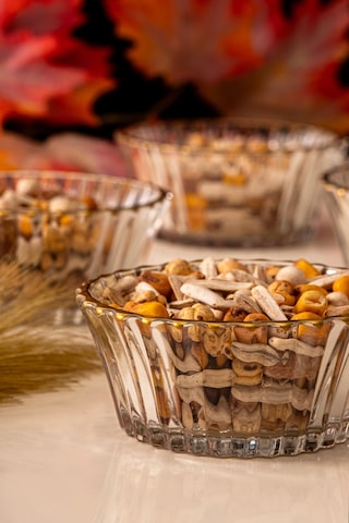 Mest 6 Adet Gold Cam Çerezlik Seti Şık Ve Zarif Sunumlar Için Altın Renk Cam Kaseler Gold