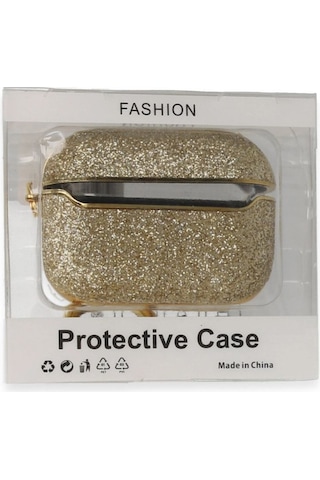 Apple Airpods Pro 1.nesil Spell Simli Kılıf - Gold Çok Renkli